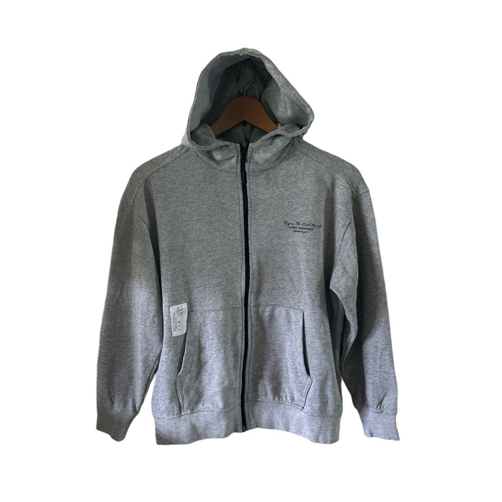 Zara Hooded Zip Up Gray Cardigan Like New sz 11/12
